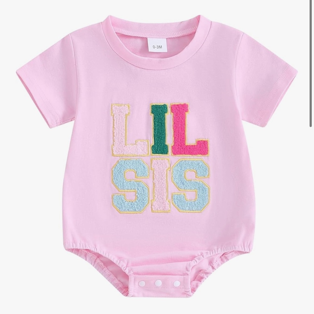 NWOT Pink 'Lil Sis' Bodysuit